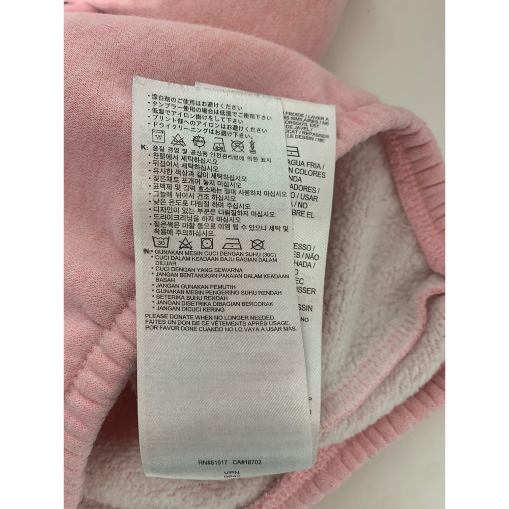 Nike Girl Size 2T Pink Logo Long Sleeve Pullover Crewneck Sweater - Picture 9 of 9